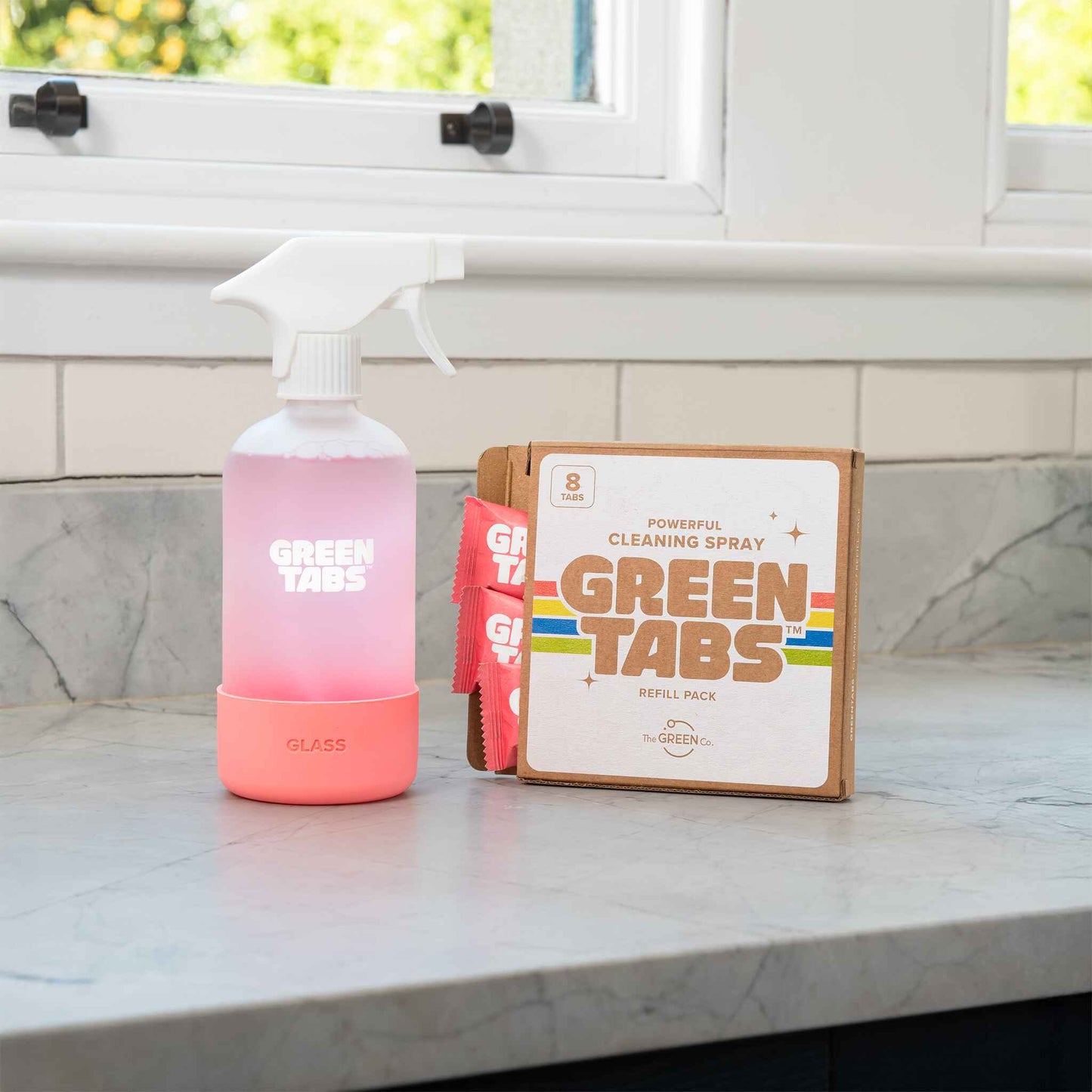 Plant-Powered Glass Cleaner GreenTabs™ – Plastic-Free, Vegan & Eco-Friendly Starter Kit