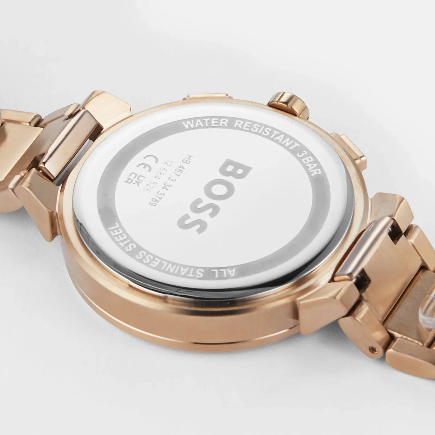 Hugo Boss Womens 1502592 Pandora Gold Tone Stainless Steel Watch With Black Dial