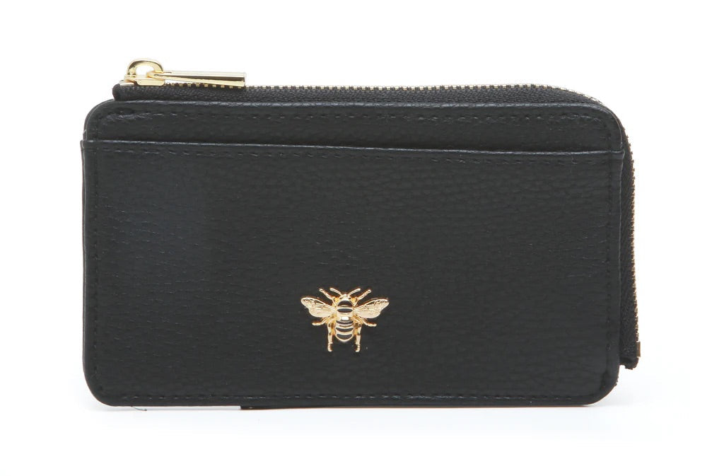 Alice Wheeler Bath Coin Purse – Luxury Vegan Leather Small Purse with Bee Charm