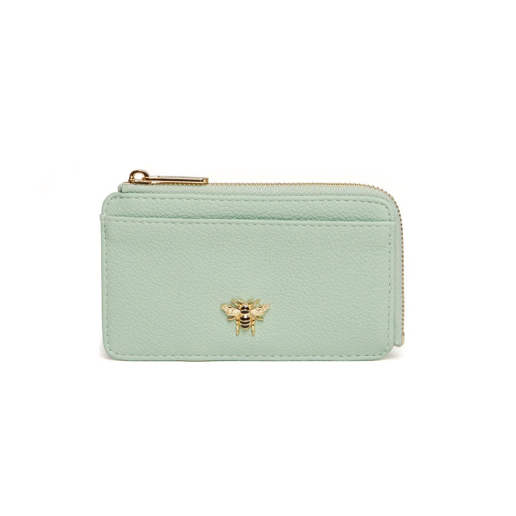 Alice Wheeler Bath Coin Purse – Luxury Vegan Leather Small Purse with Bee Charm