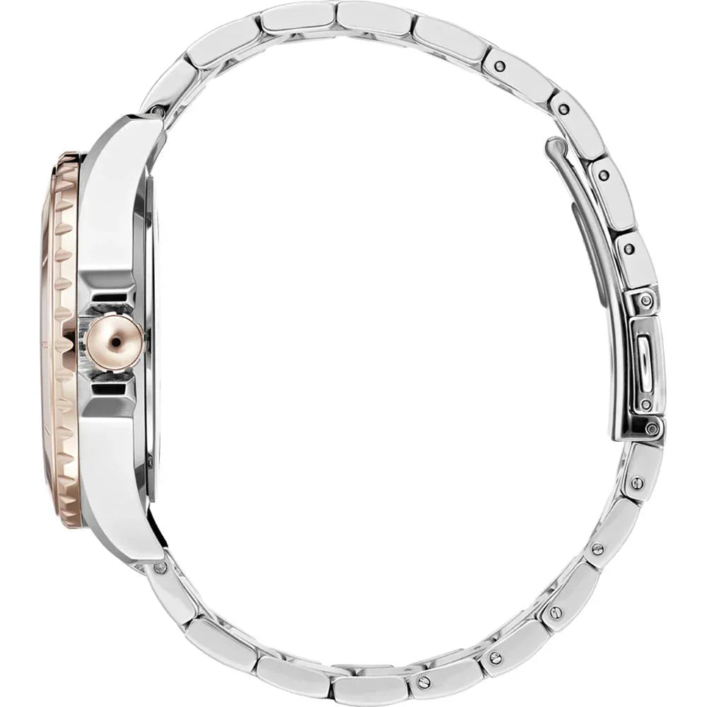 Hugo Boss Womens 1502446 Praise Two Tone Stainless Steel Watch With Rose Gold Accents
