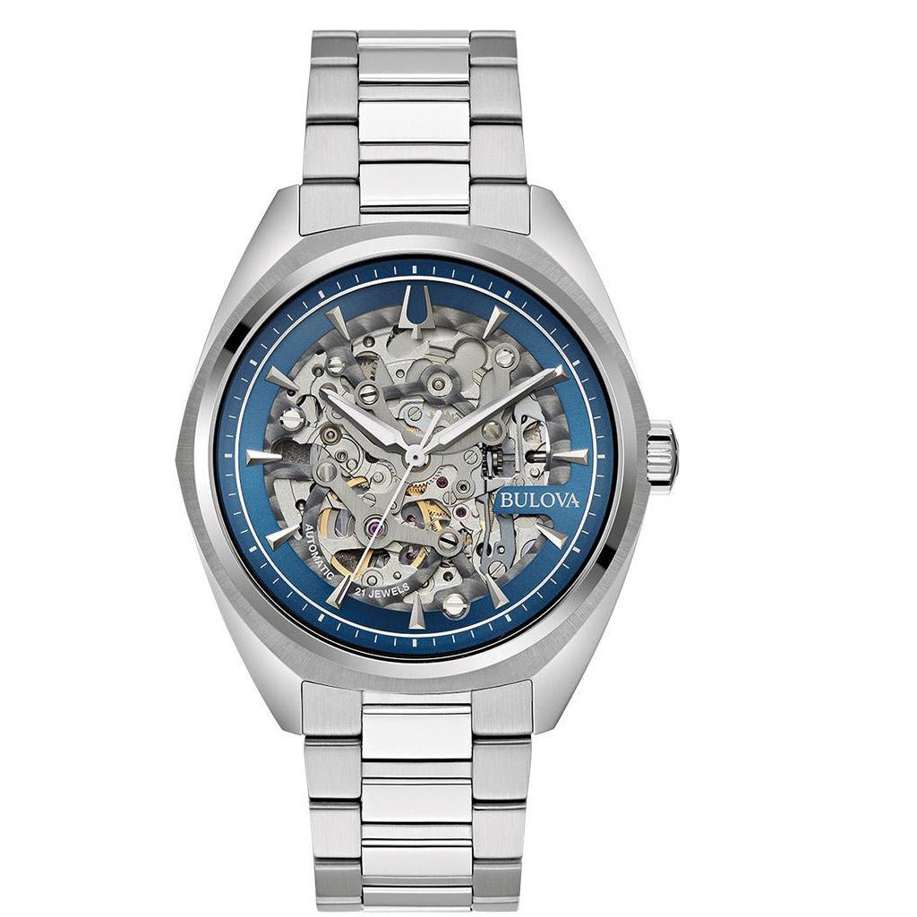 Bulova Classic Automatic Mens Blue Watch 96a292