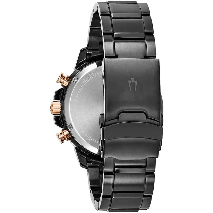 Bulova Marine Star Mens Black Watch 98b302