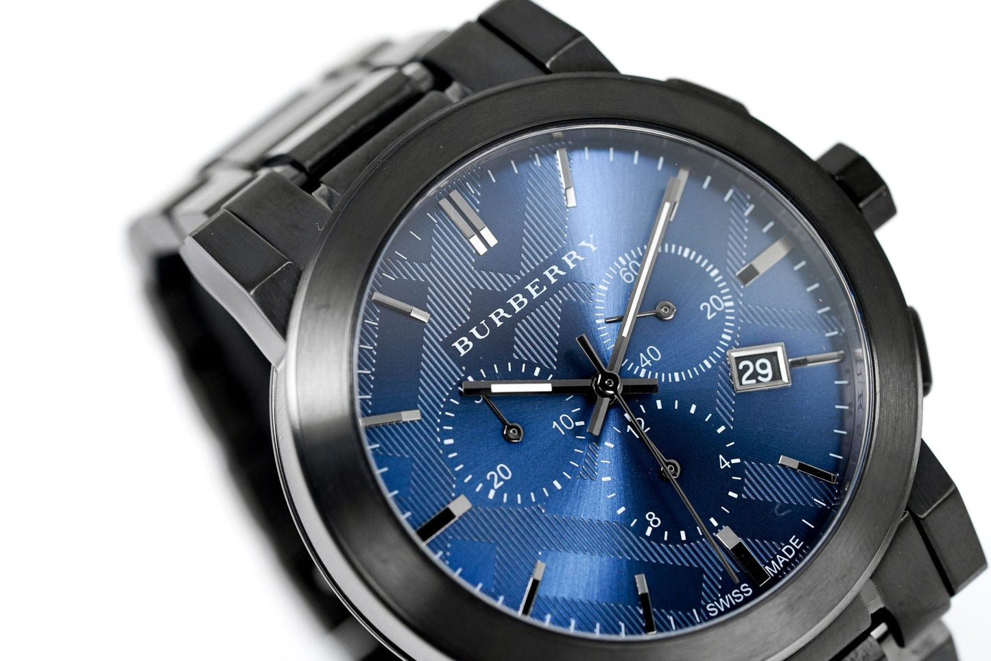 Burberry Mens Watch Chronograph The City Gun Metal Bu9365