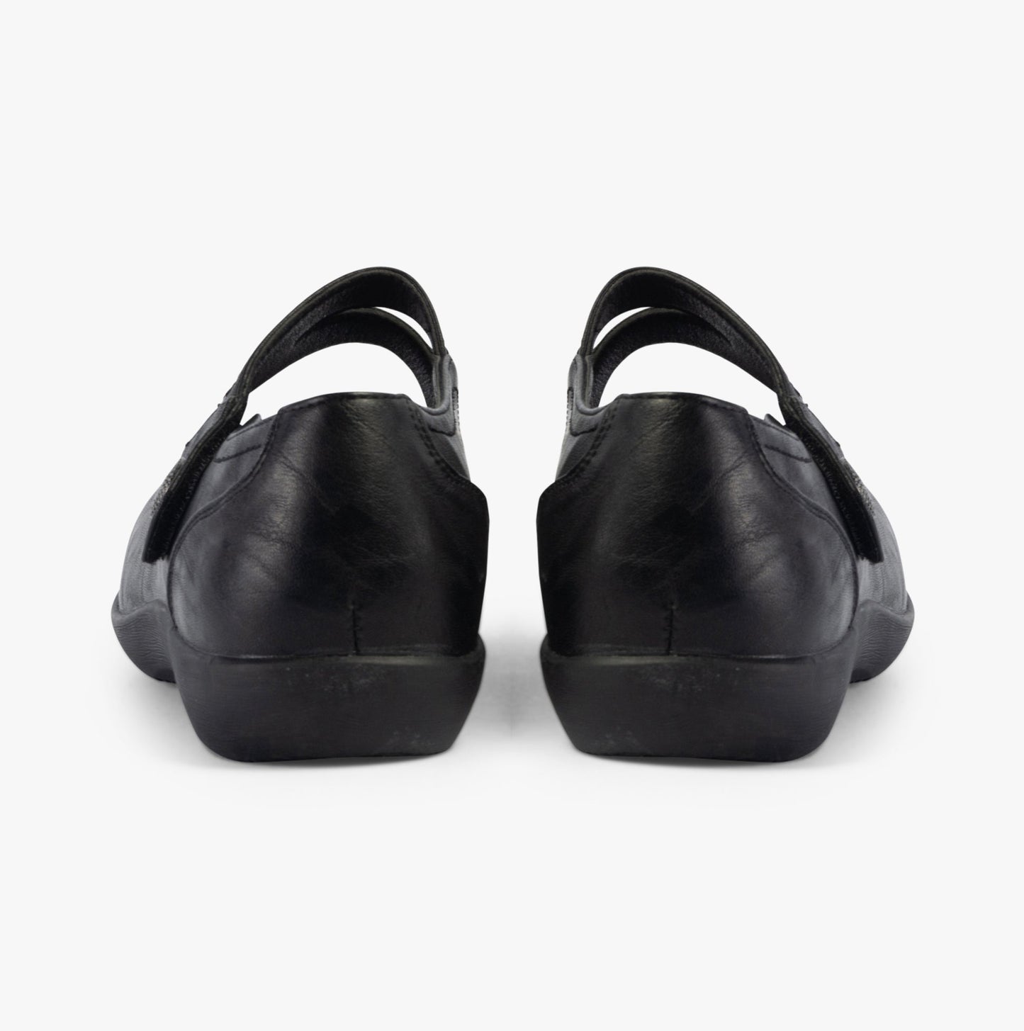 Boulevard L435A Womens Touch Fasten Extra-Wide Shoes Black
