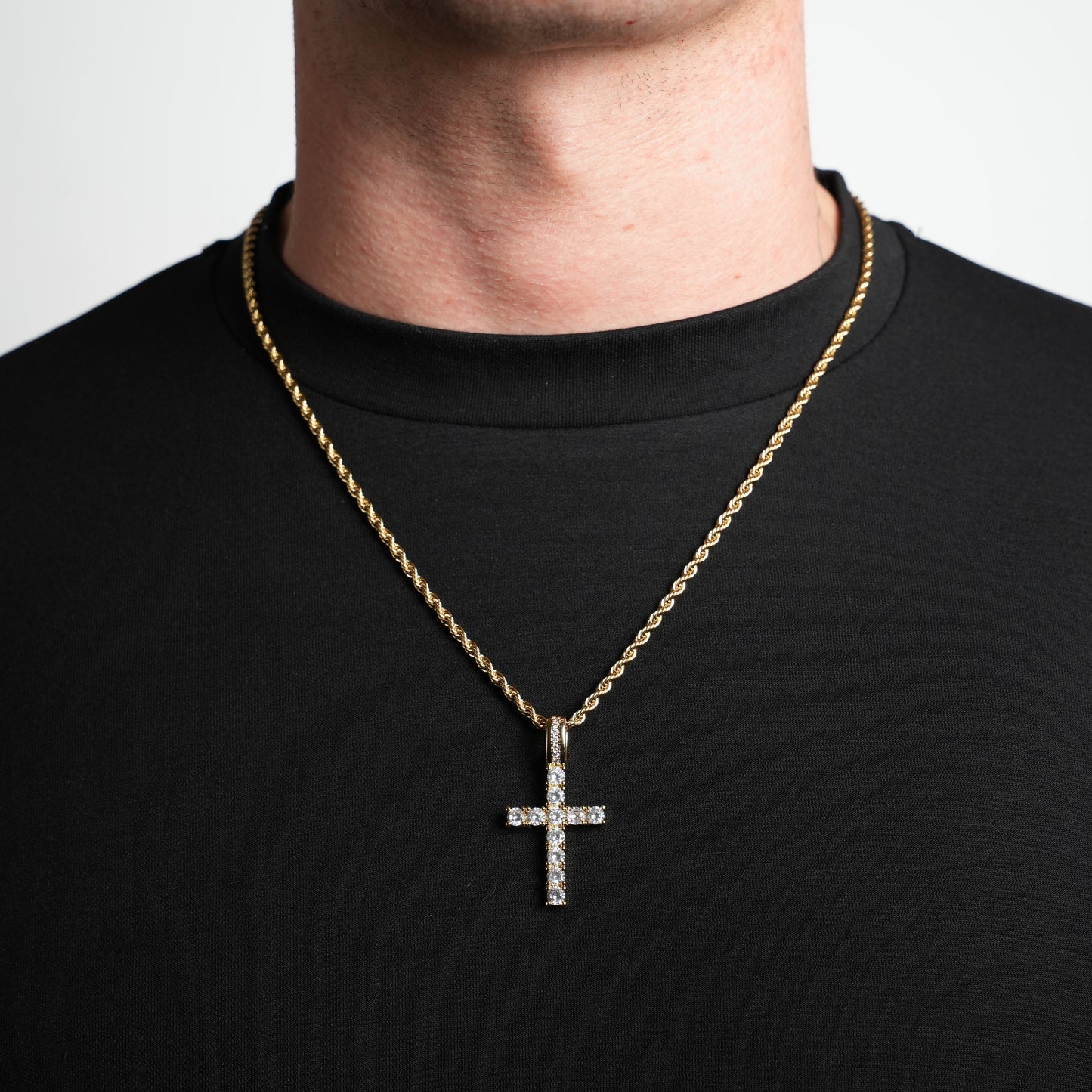 Diamond Cross Pendant (Gold)