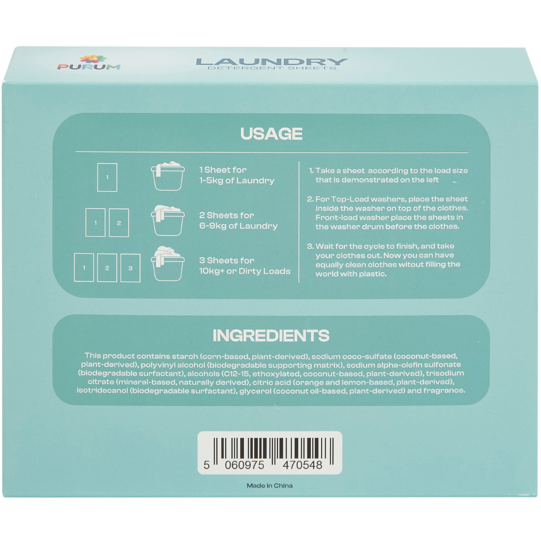 Purum Scented Eco-Friendly Laundry Detergent Sheets - Try Them All