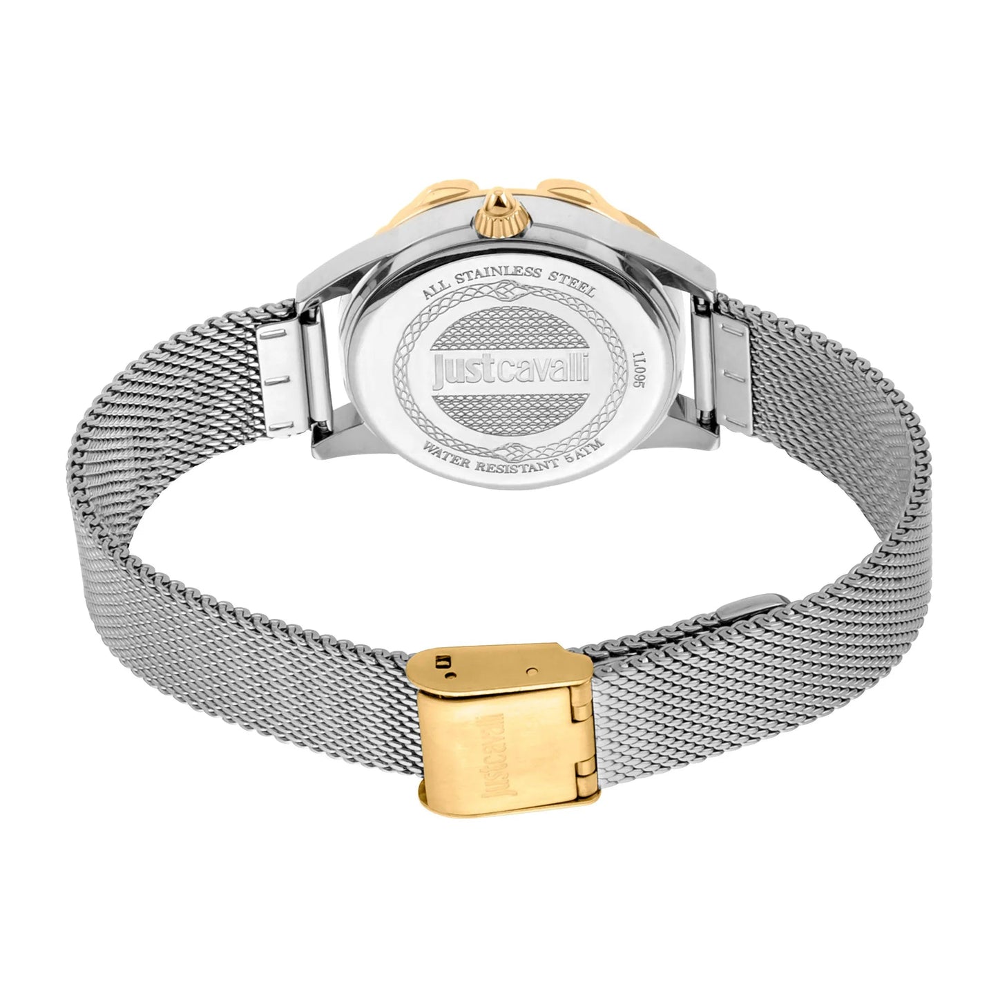 Just Cavalli JC Giro Steel Silver Yellow Gold Serpente Zircons