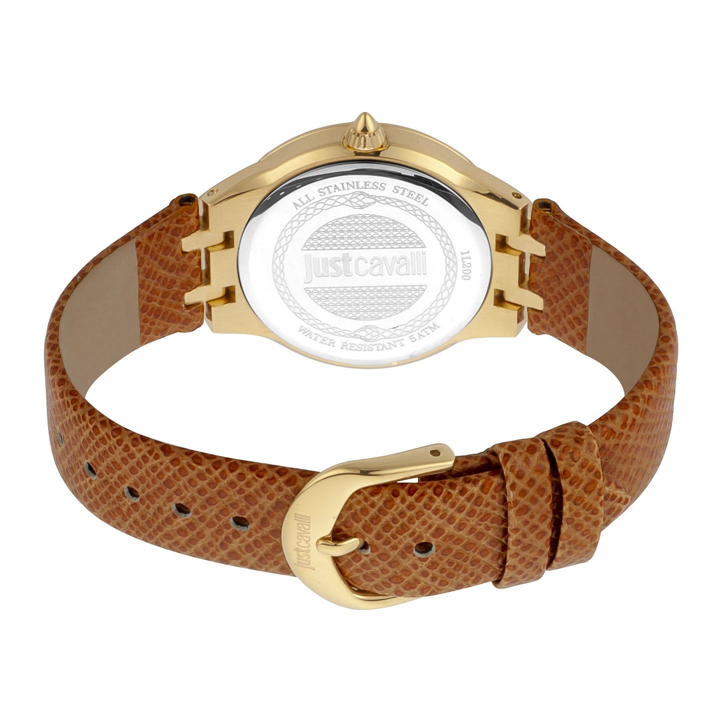 Just Cavalli Cucitura Leather Brown MOP