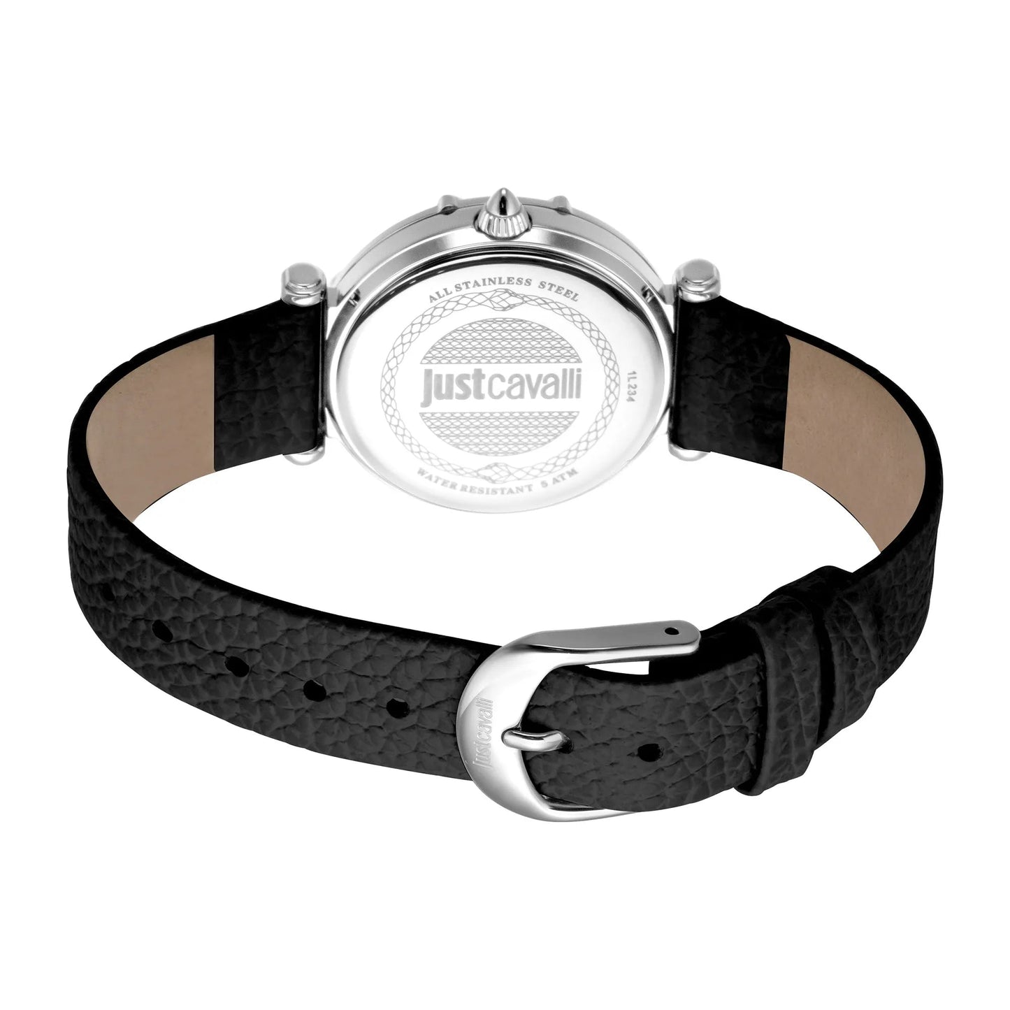 Just Cavalli JC Trama 2 Leather Black Silver