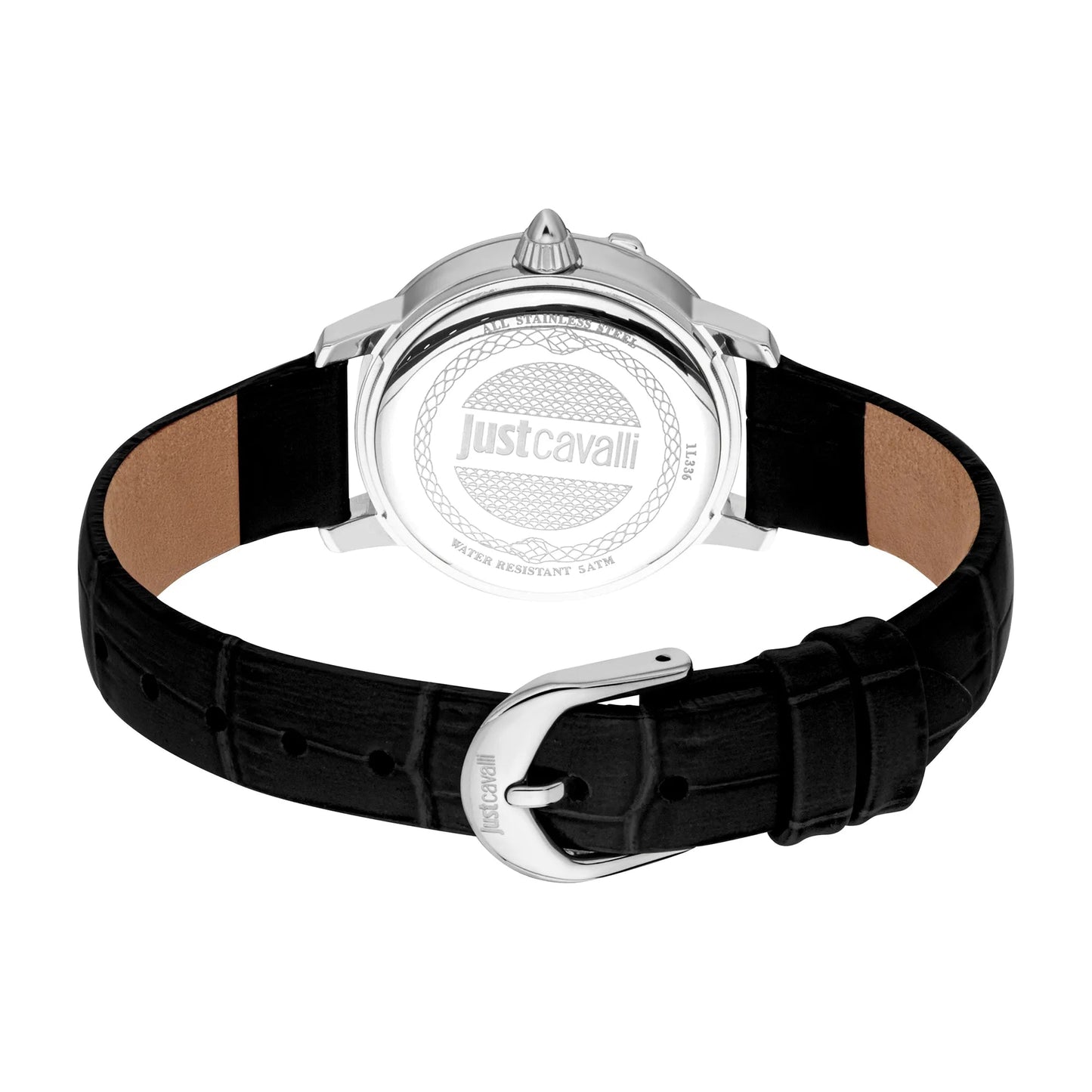 Just Cavalli Euforia Snake Leather Black Silver