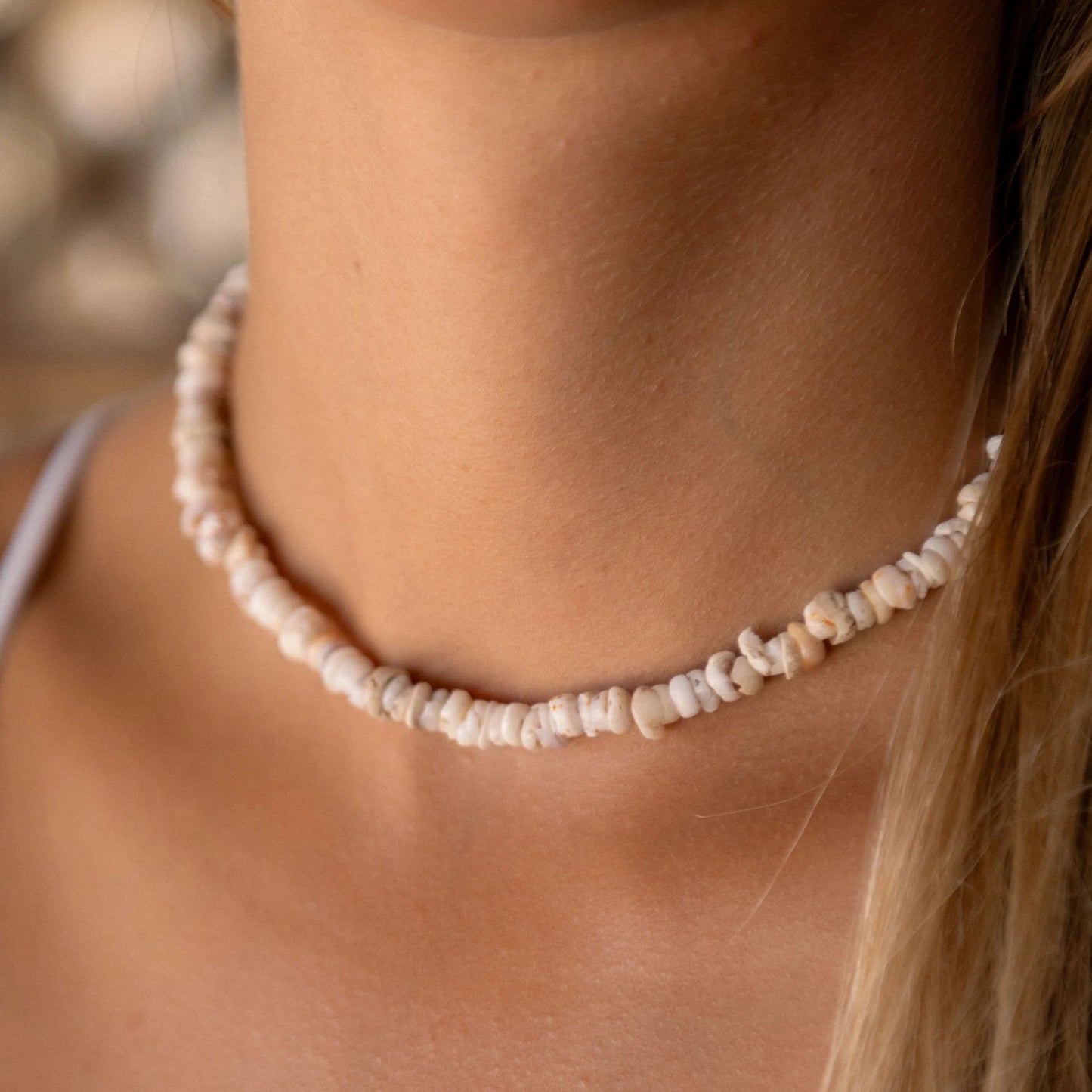 Enu Island Puka Shell Necklace
