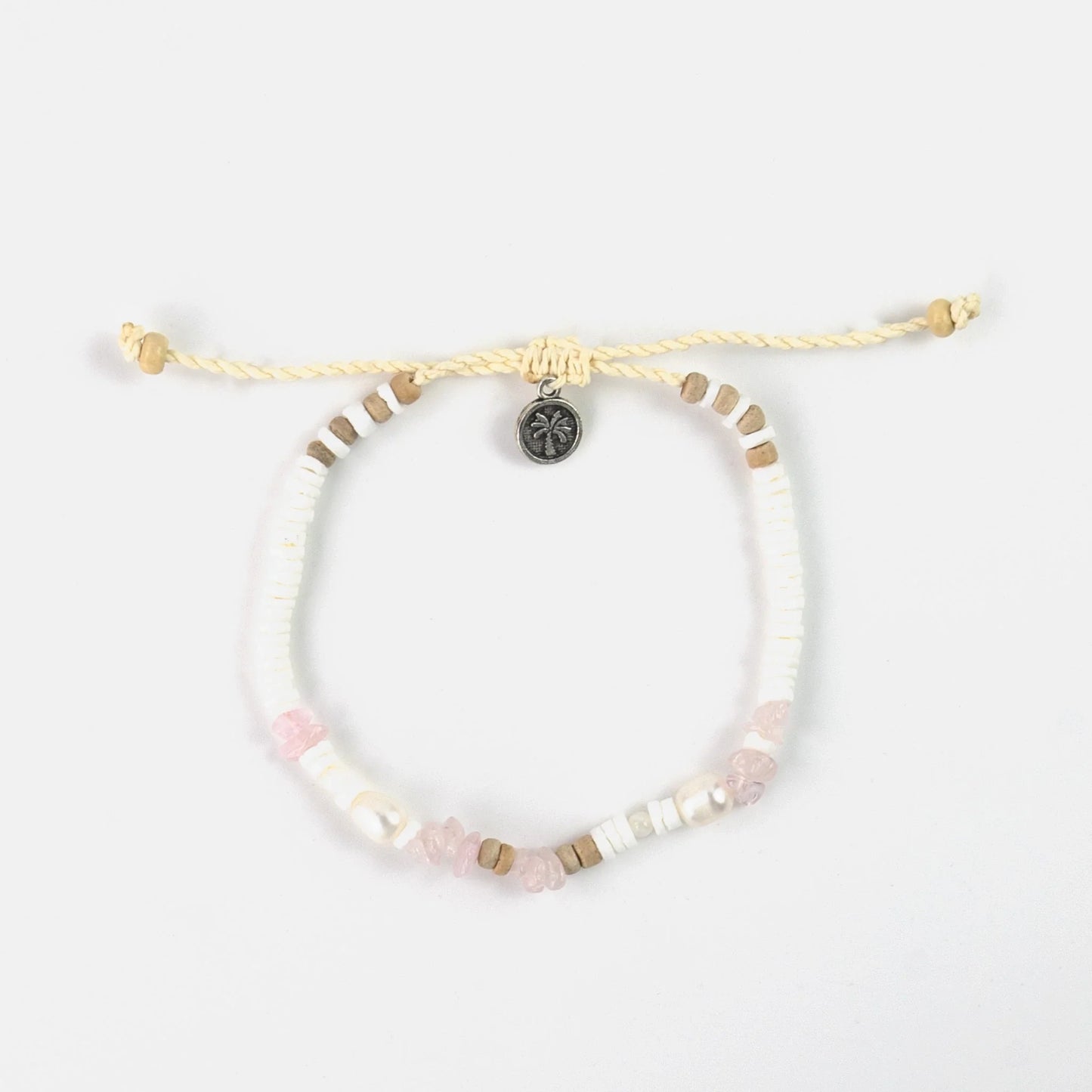 Love is Here Natural Stone, Pearl & Shell Bracelet
