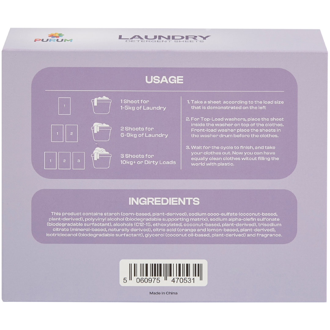 Purum Scented Eco-Friendly Laundry Detergent Sheets - Try Them All