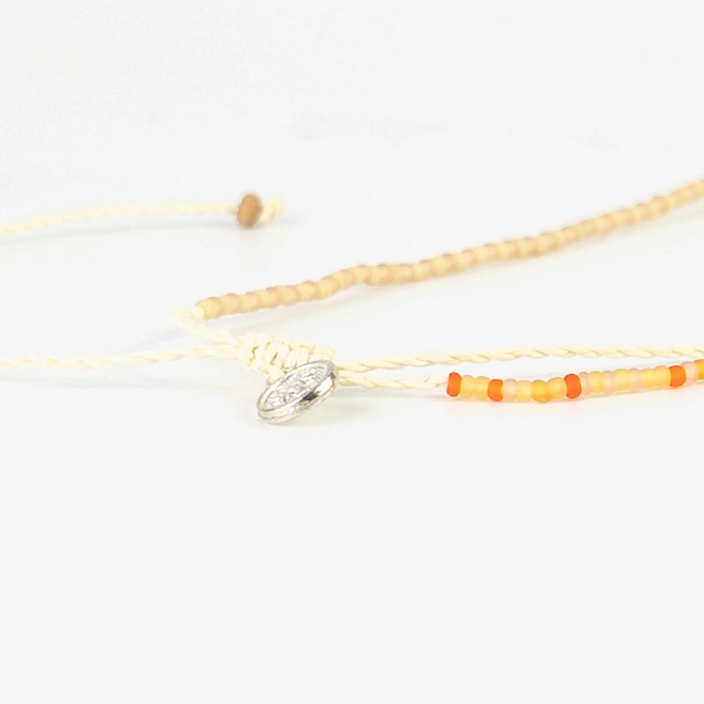 Trikora Dainty Beaded Choker Necklace Orange