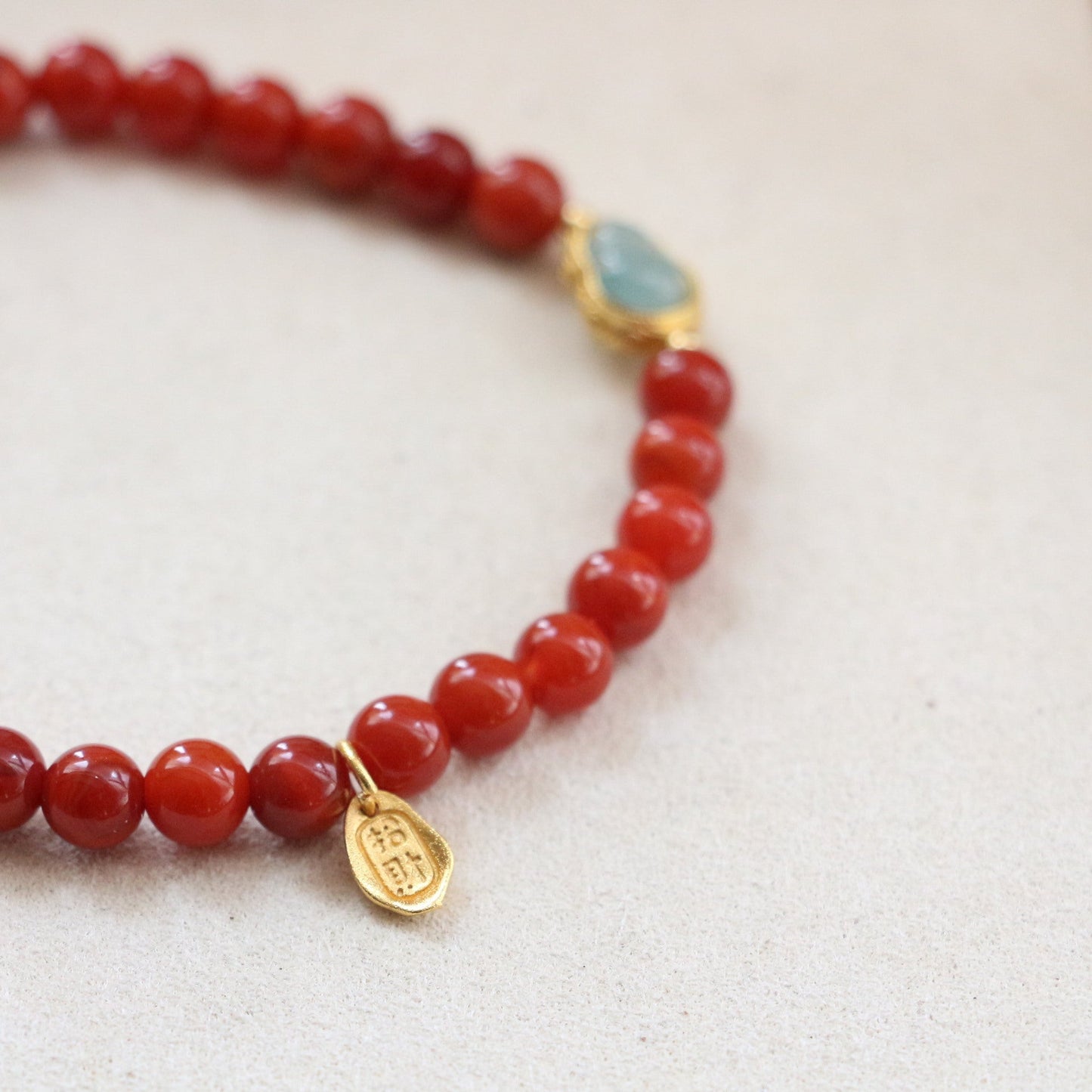 JEKIRA 6mm Nanhong & Jadeite Gourd Bracelet