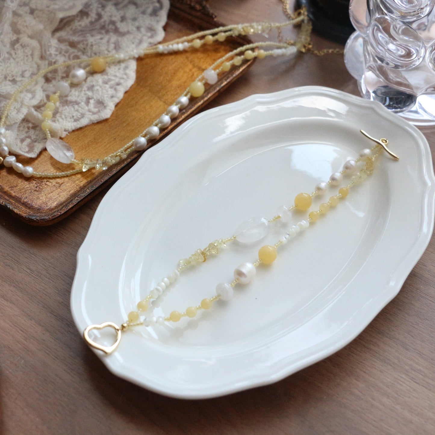 Jekira Citrine & Pearl Jewelry Set