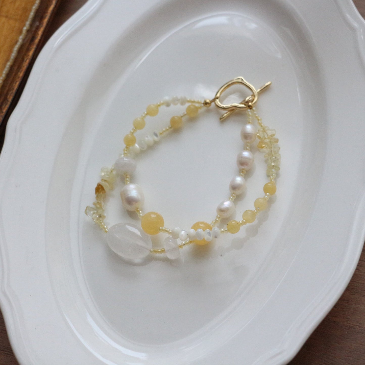 Jekira Citrine & Pearl Jewelry Set