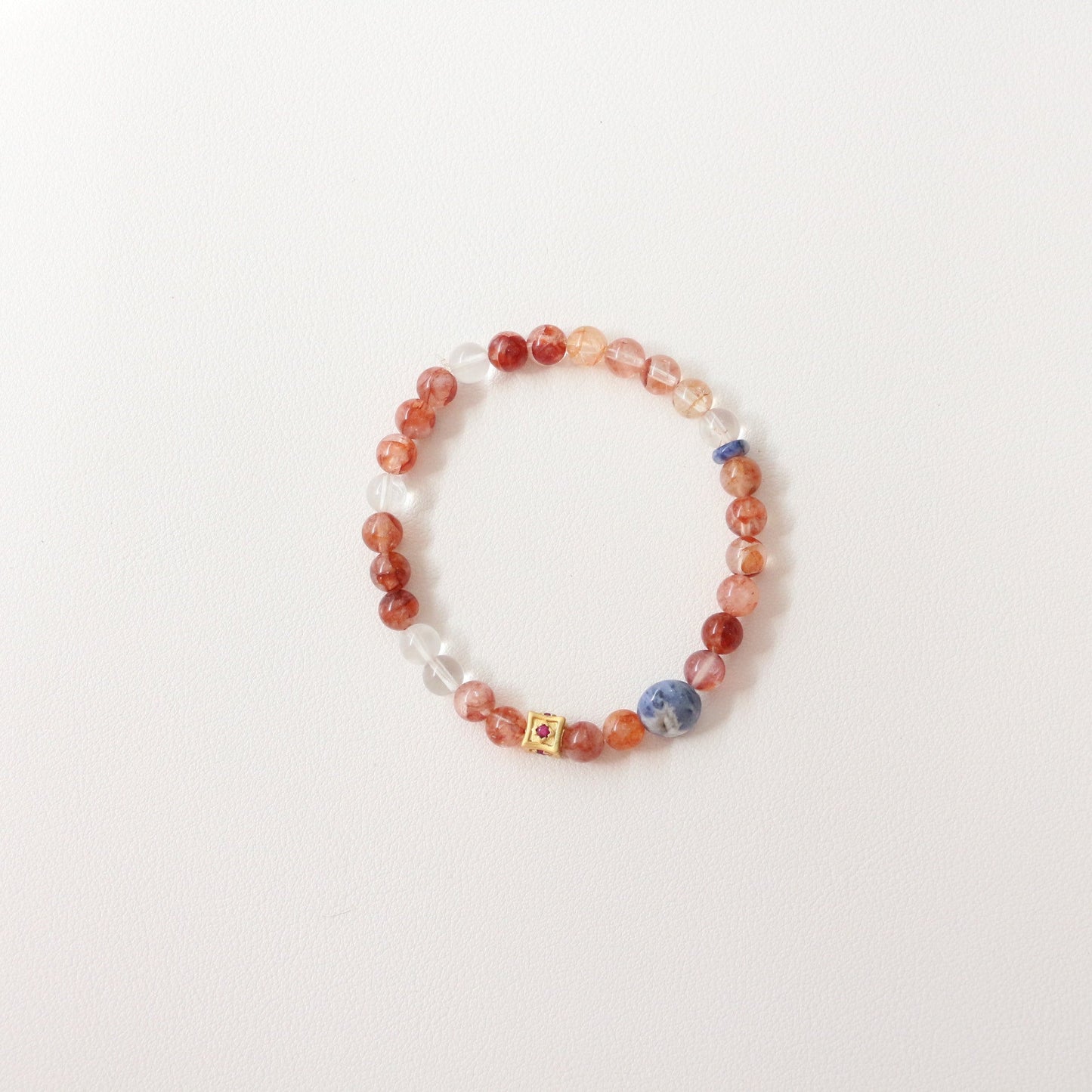 Jekira Red Jasper & bule Jasper Contrast Bracelet