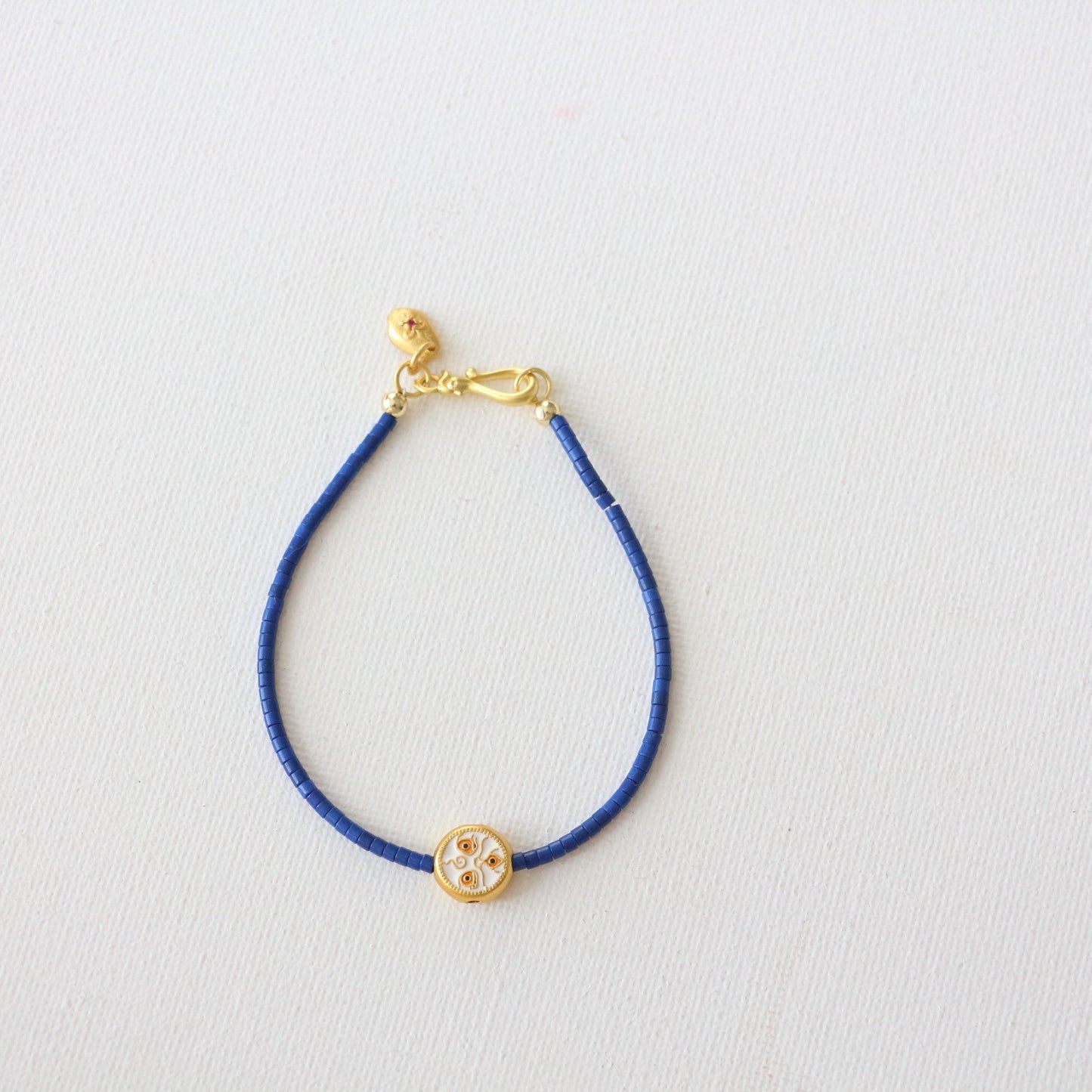 Jekira Lucky Circle Blue Gemstone Set – Adjustable Necklace & Bracelet