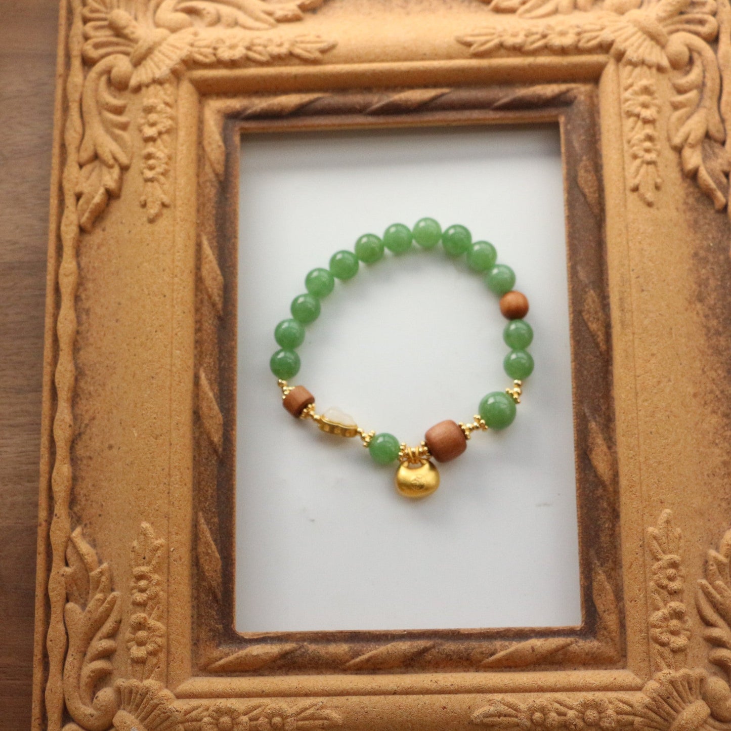 JEKIRA Chrysoprase Wood Gourd Bracelet