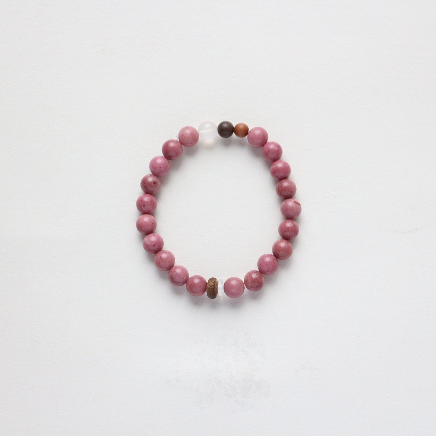 Jekira Rhodochrosite & Sandalwood Crystal Jewelry Set