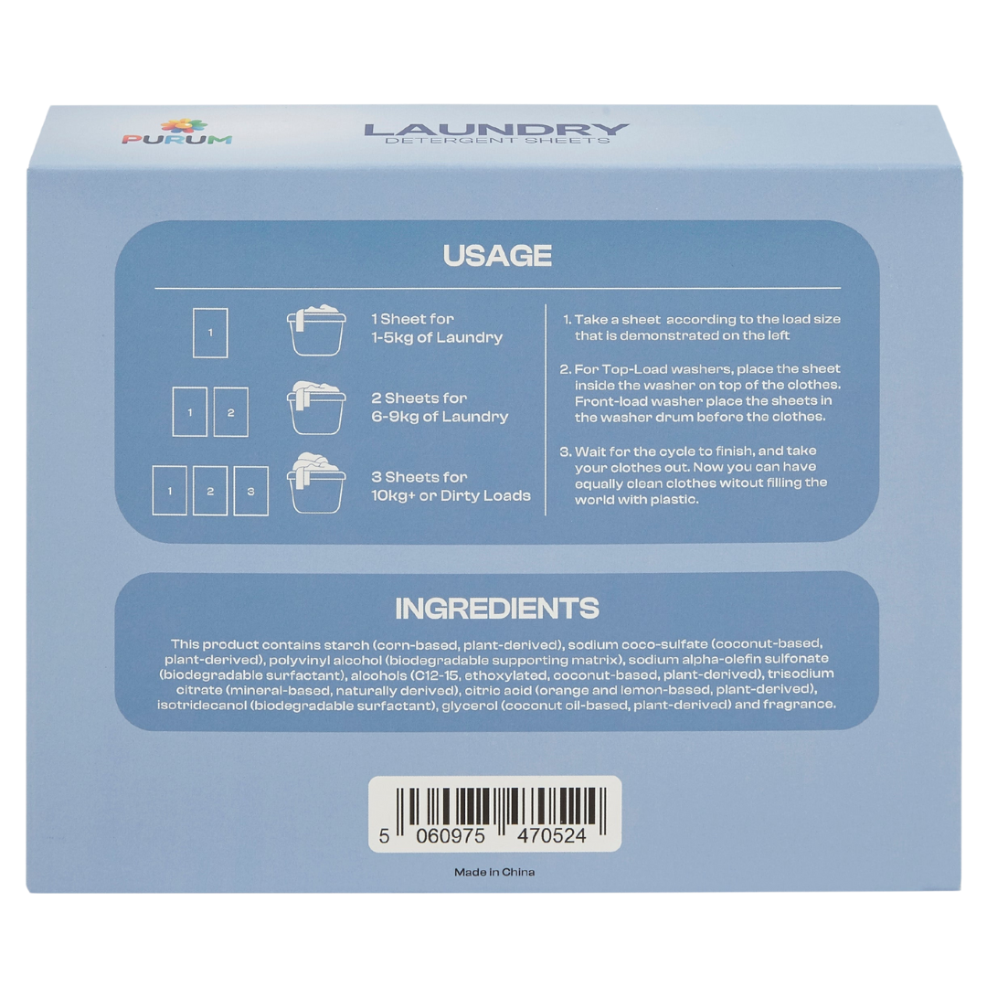 Purum Scented Eco-Friendly Laundry Detergent Sheets - Try Them All