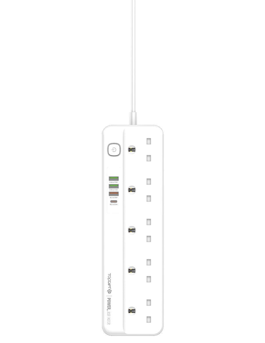 WYEFLUX Extension Socket 10A Electric Outlets With USB PD QC3.0 Charging Ports
