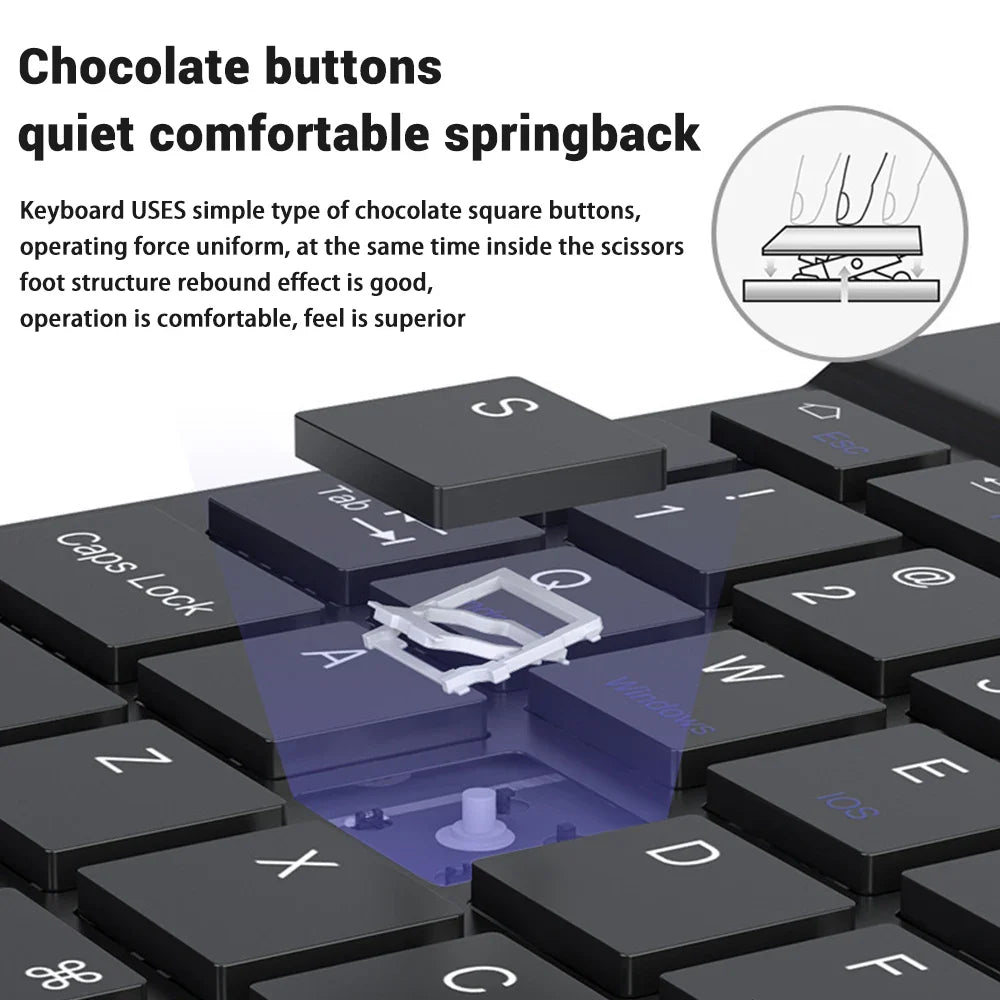 Bluetooth Wireless Keyboard Mouse For IOS/Android/Windows/iPad Air Mini Pro