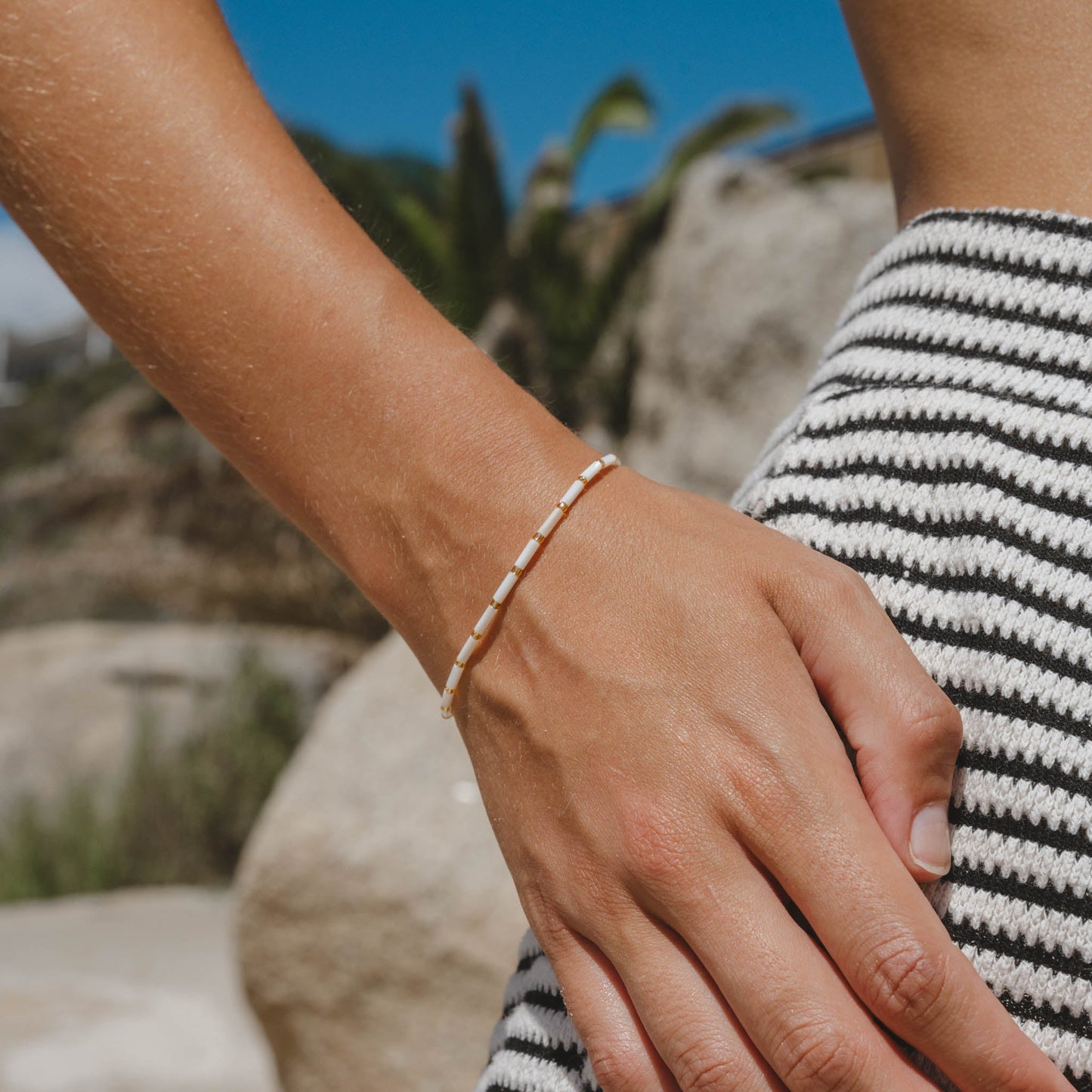 Cahaya Mother of Pearl Beaded Bracelet