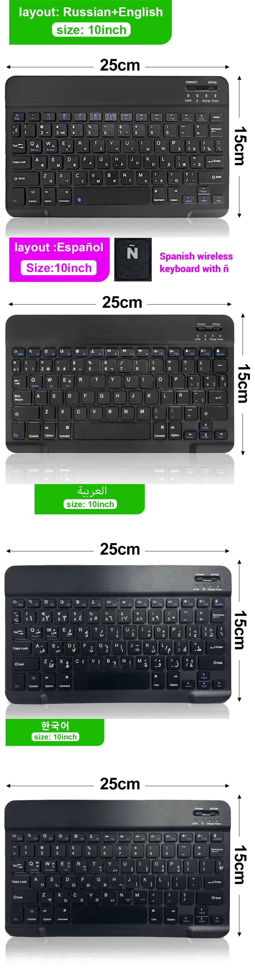 Bluetooth Wireless Keyboard Mouse For IOS/Android/Windows/iPad Air Mini Pro