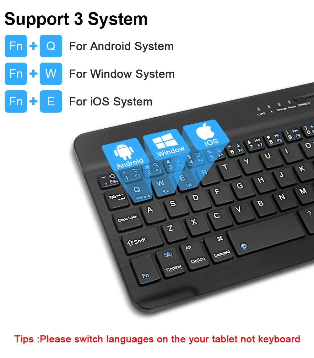 Bluetooth Wireless Keyboard Mouse For IOS/Android/Windows/iPad Air Mini Pro