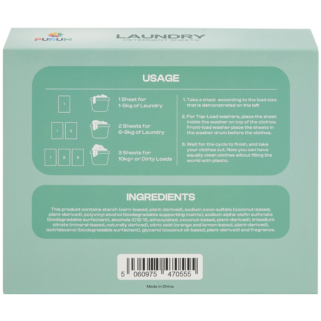 Purum Scented Eco-Friendly Laundry Detergent Sheets - Try Them All