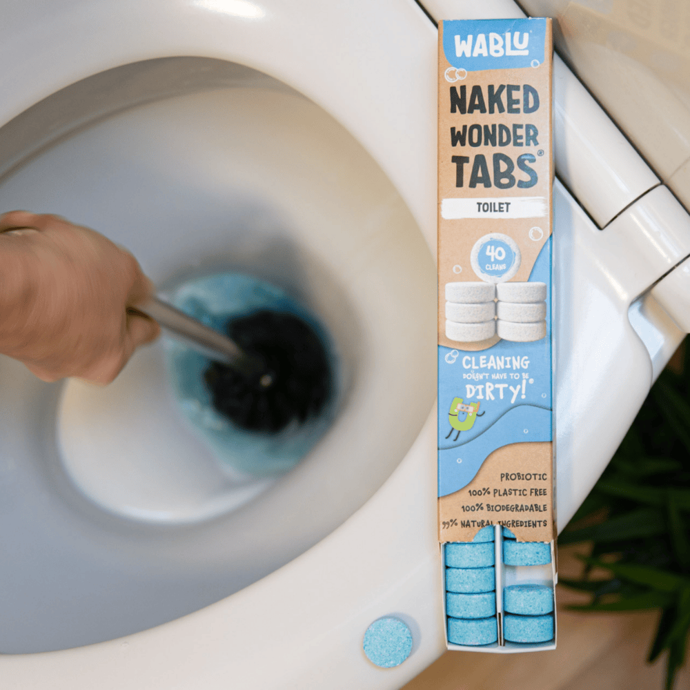 WABLU Probiotic Toilet Naked Wonder Tabs® – Eco-Friendly Probiotic Toilet Cleaner - 40 Pack