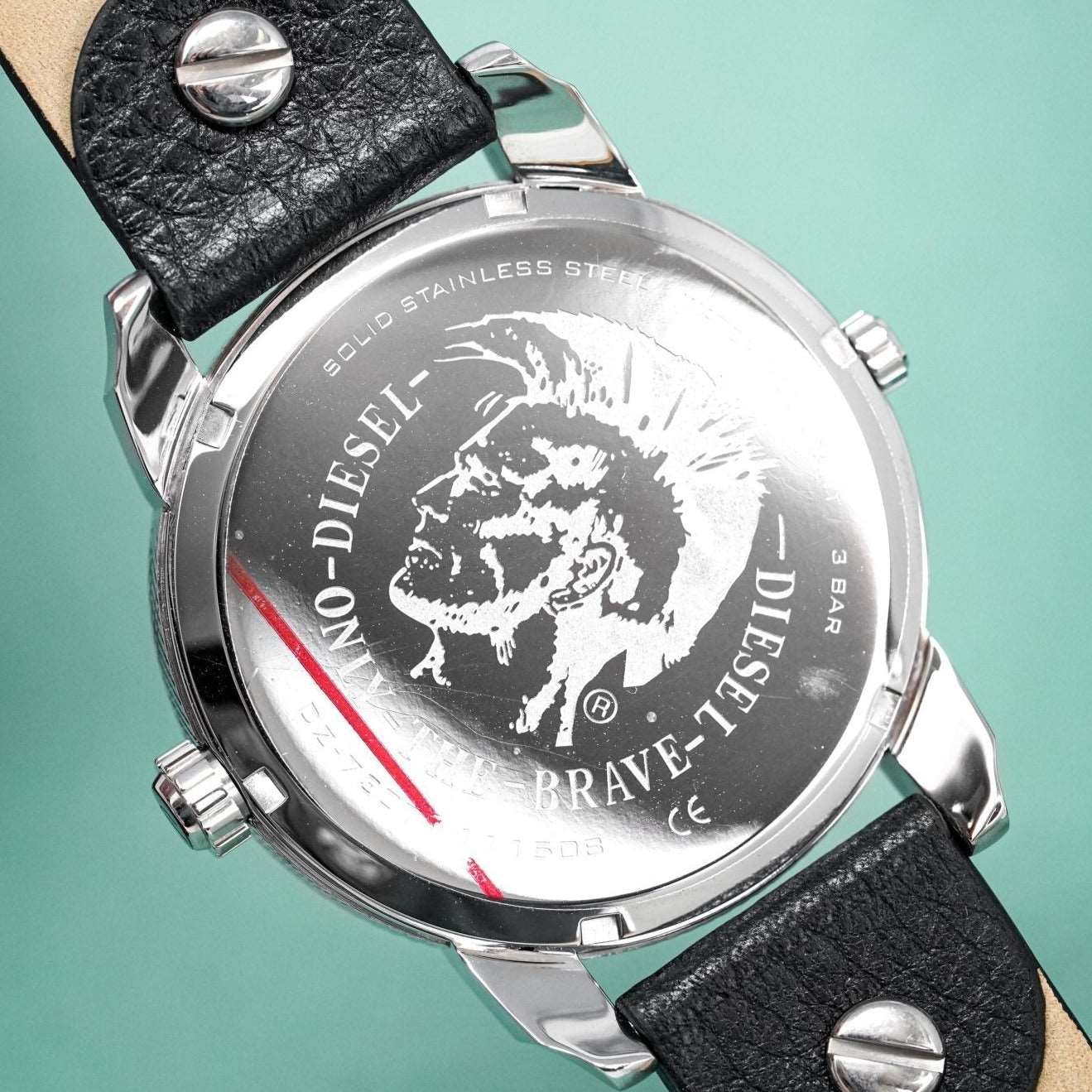 Diesel Dz7307 Men S Mini Daddy Silver Black Watch