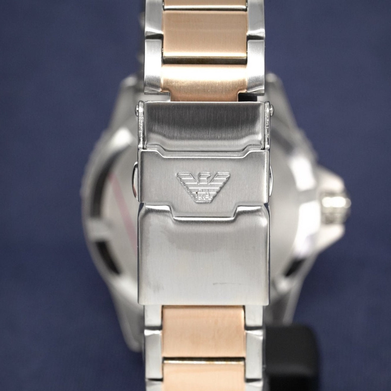 Emporio Armani Ar11340 Men S Diver Two Tone Rose Gold Watch