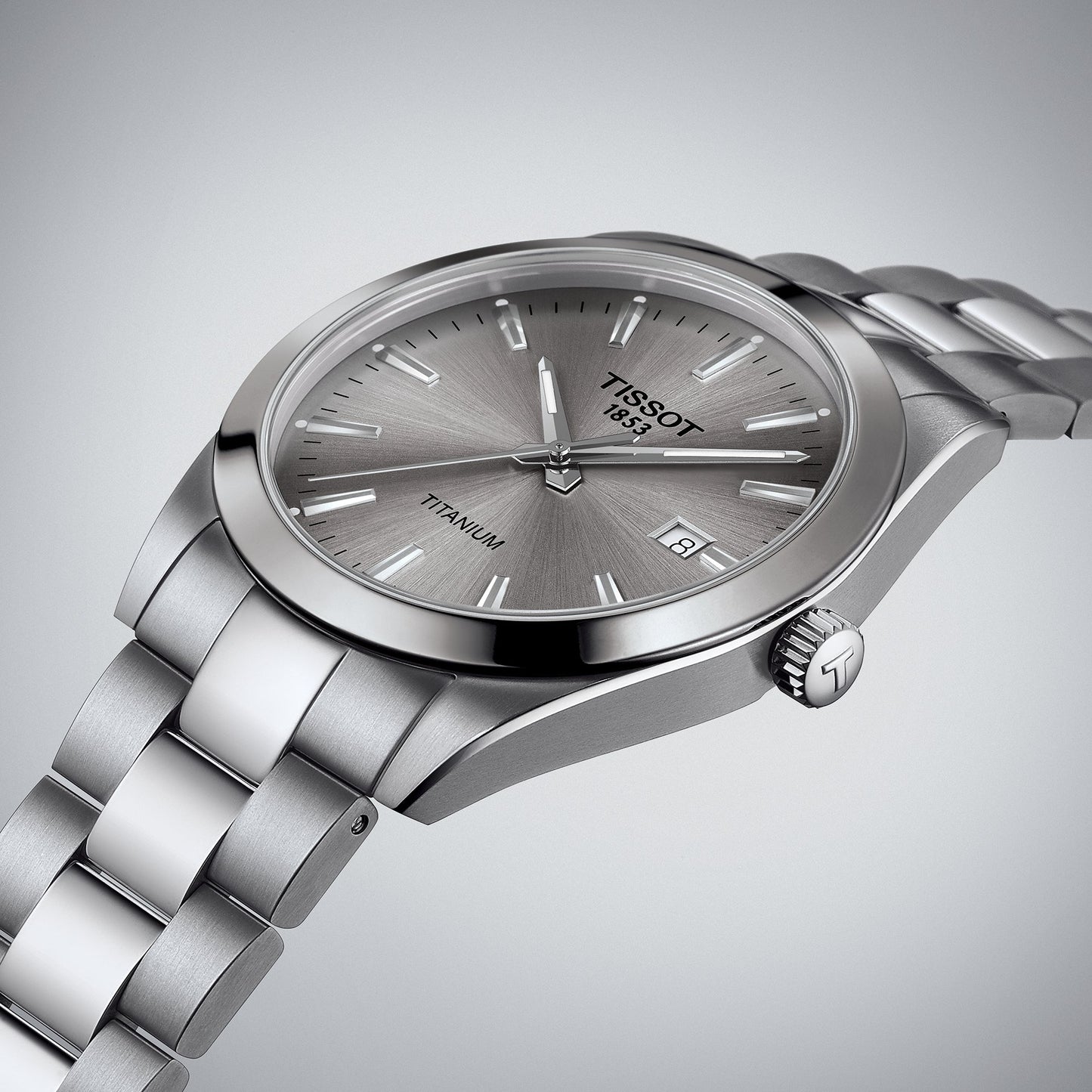 Tissot Gentleman Titanium Mens Grey Watch T1274104408100