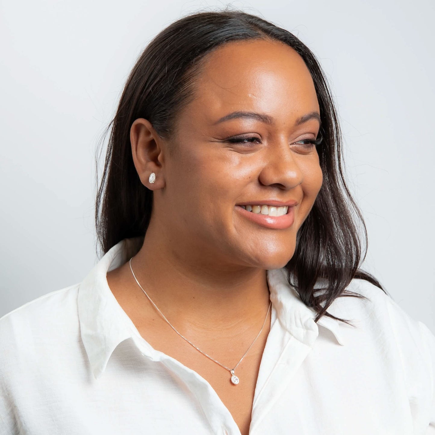 Beginnings Sterling Silver Cubic Zirconia White Pendant P5455C