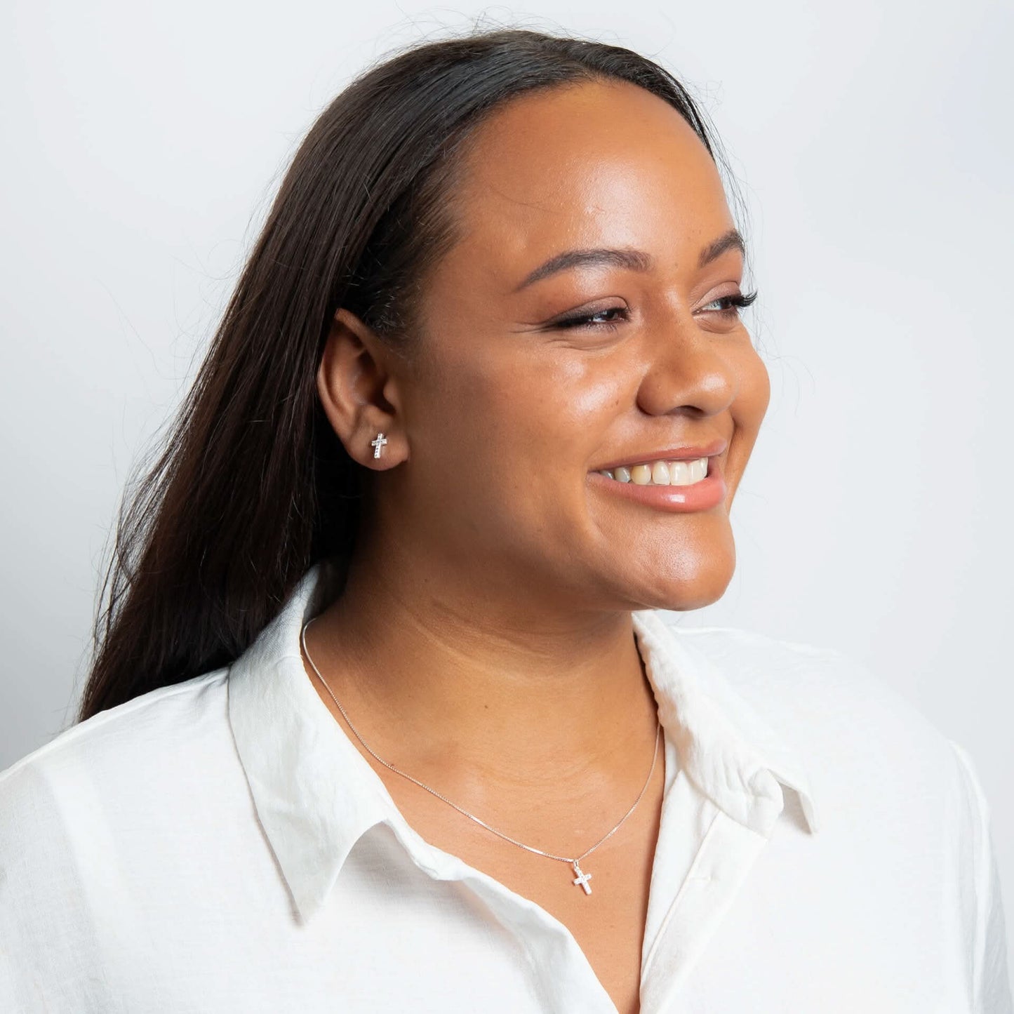 Beginnings Sterling Silver Cubic Zirconia White Pendant P5463C