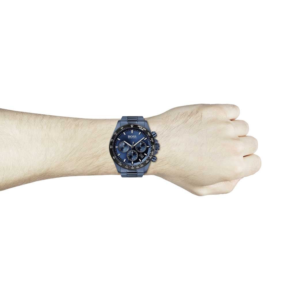Hugo Boss Mens Hb1513758 Hero Blue Steel Chronograph Watch