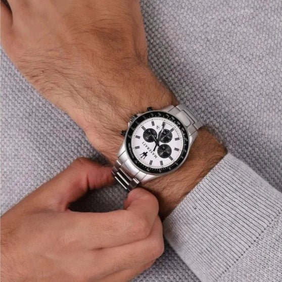 Maserati R8873640003 Sfida Chrono Mens Silver Watch
