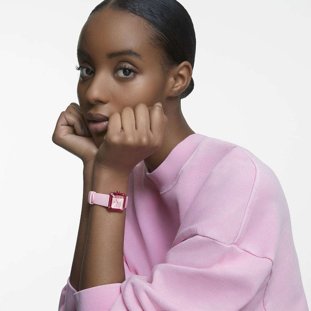 Swarovski Watch Lucent With Silicone Strap Pink 5624373