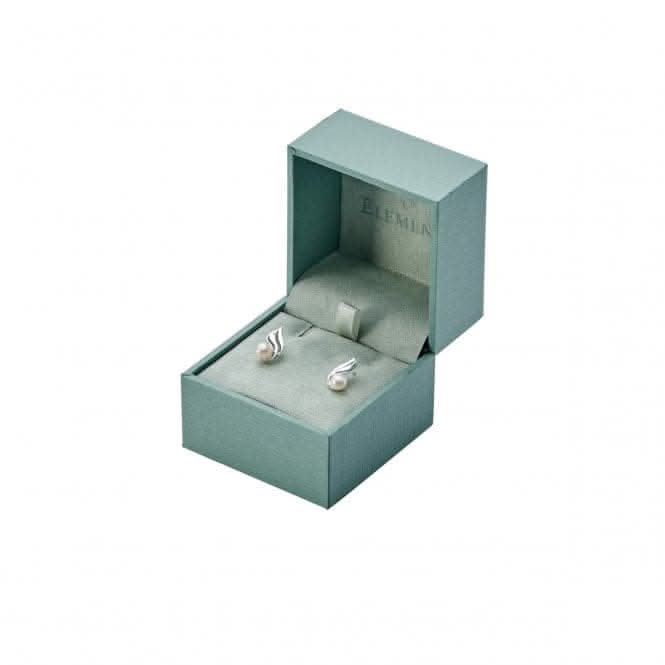 Elements Silver Aqua Swarovski Teardrop Earrings E5686T