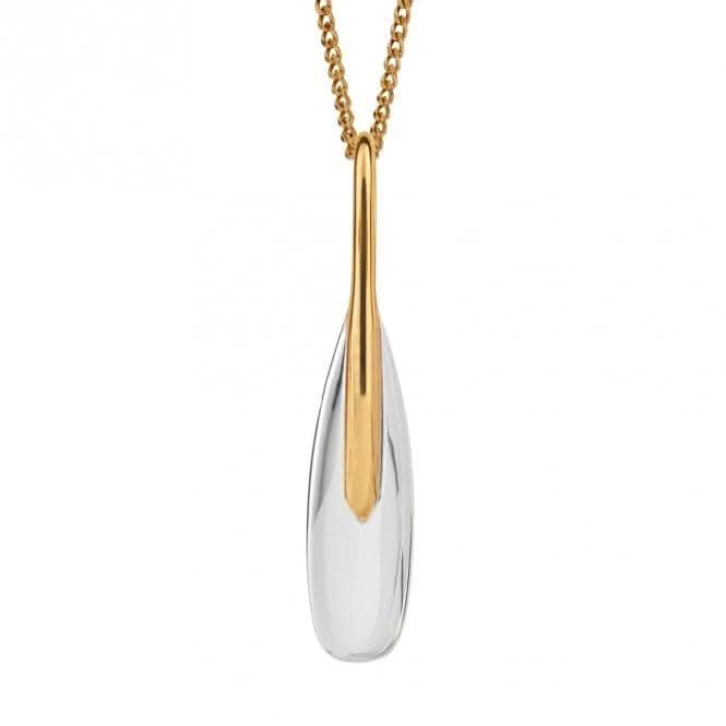 Elongated Gold Plated Pendant P5233