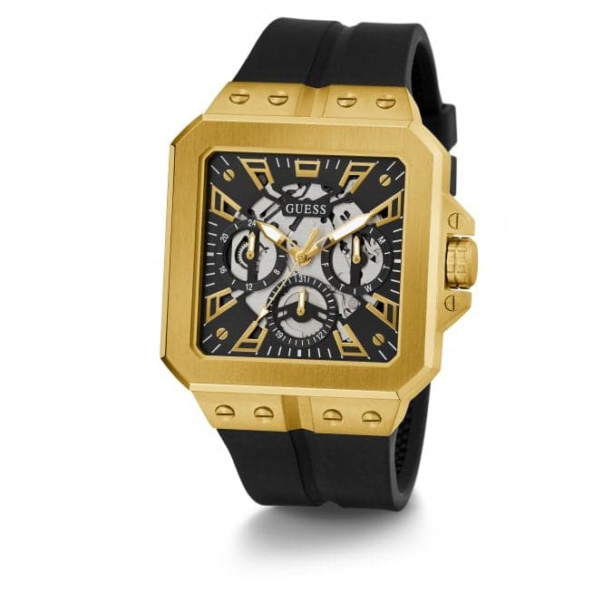 Guess Watches Gents Leo Gold Tone Watch Gw0637g2