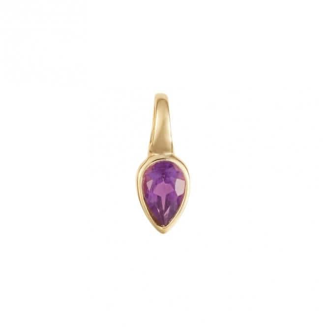 Gold Plated Birthstone February Amethyst Pendant P5215