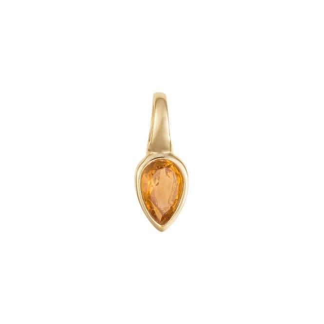 Gold Plated Birthstone November Citrine Pendant P5224