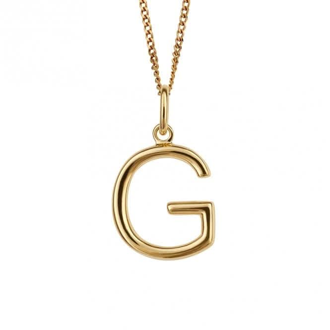 Gold Plated Initial Letter G Pendant P5133