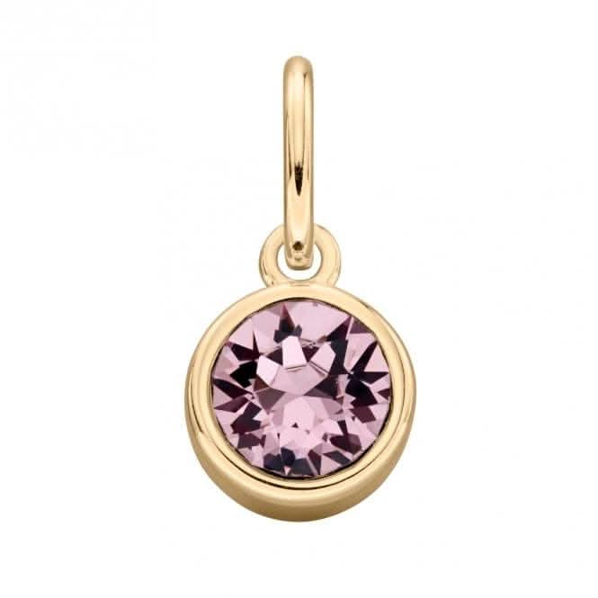 Gold Plated Lght Ameth Swarovski Crystal Pendant