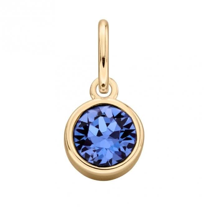 Gold Plated Sapphire Swarovski Crystal Pendant